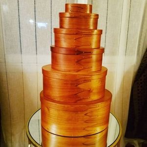 🇺🇸 Authentic Cherry & Pine Shaker Box Set of 6